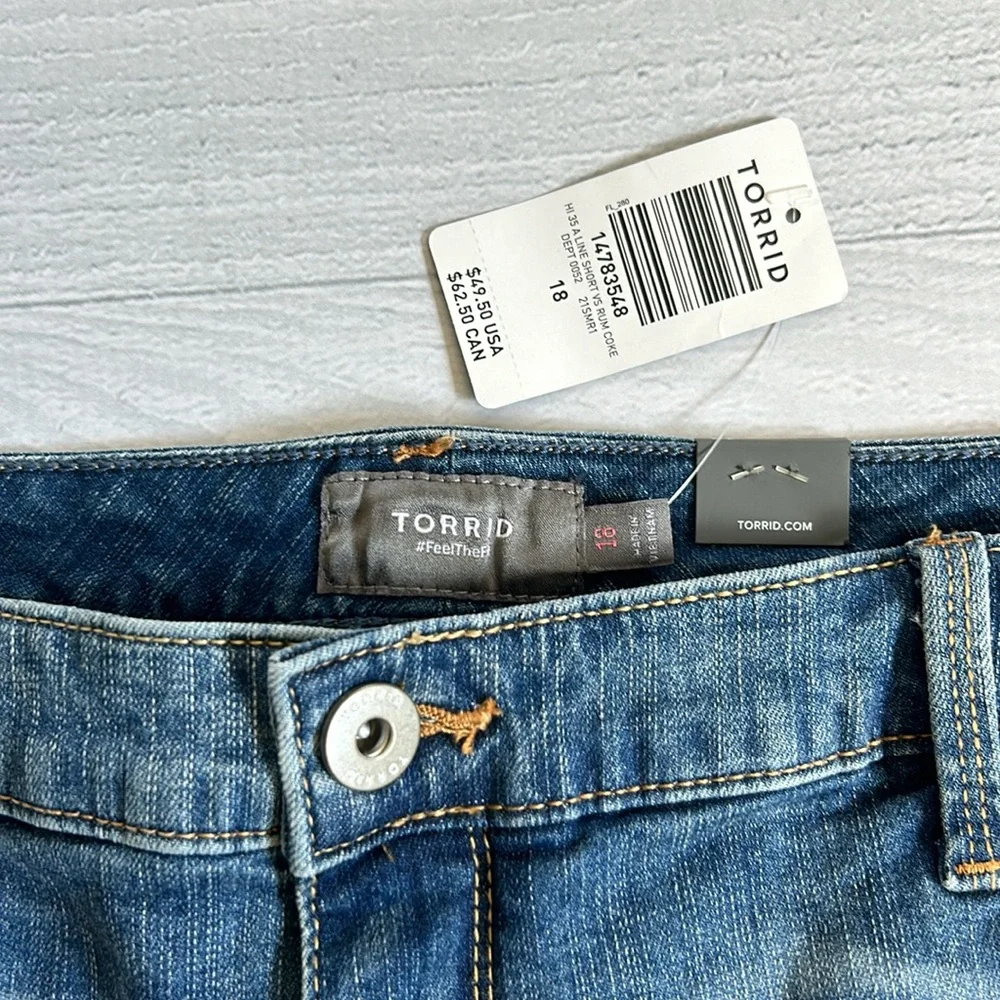 Torrid 3.5” A-Line‎ Vintage Short in Rum Coke Sz 18 NWT - Picture 2 of 7